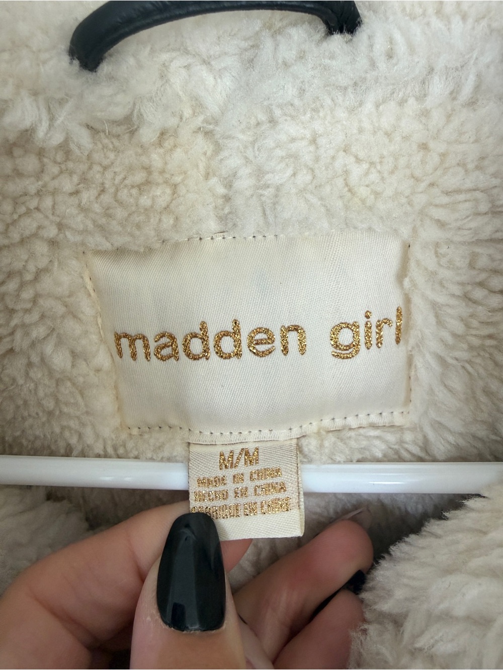 NWOT Madden Girl Brown Faux-Shearling Aviator Jacket - Picture 2 of 7